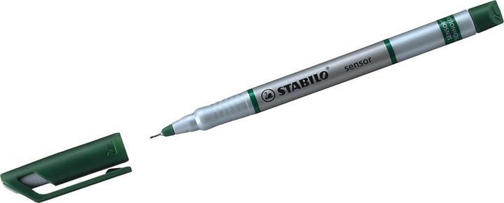 Produktbild STABILO SENSOR F Finliner mit gefederter Spitzer (Grün, 1 x)