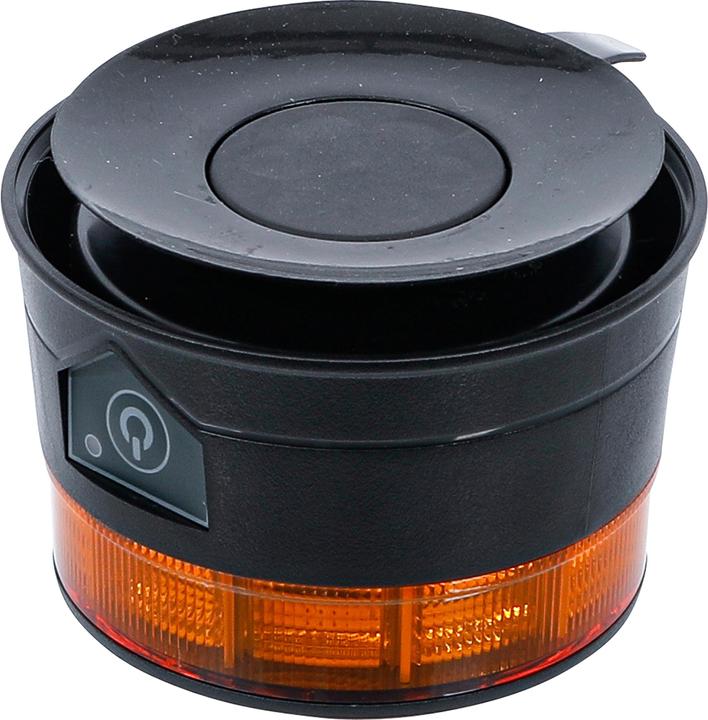 Actual product image BGS Battery-powered rotating beacon | yellow | with magnet | 12 V / 24 V | Ø 130 mm