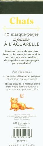 Image du produit Larousse pratique Chats : 40 marque-pages à peindre à l'aquarelle (Français, Collectif, 2025)