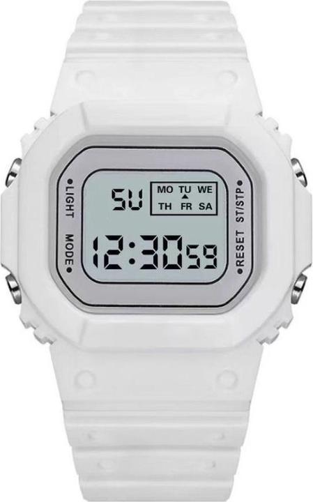 Image du produit Cbx Montre Quadro Sport, montre digitale avec bracelet en silicone Blanc (528 mm)