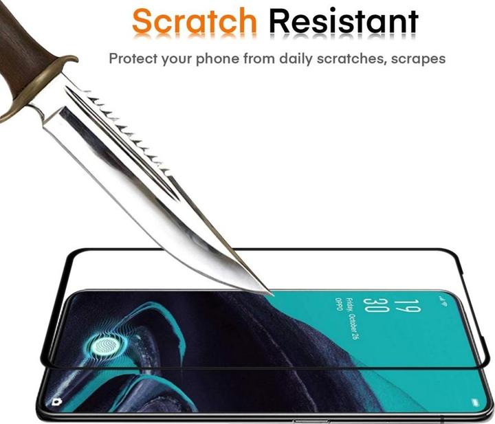Produktbild Screenguard Oppo Reno2 Full Screen Panzerglas Schutzfolie 2.5D 9H (1 Stück, Oppo Reno 2)