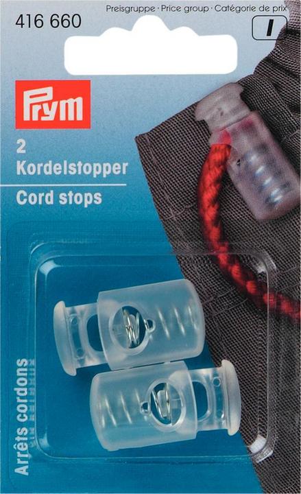 Prym Kordelstopper 1-Loch gross KST transparent