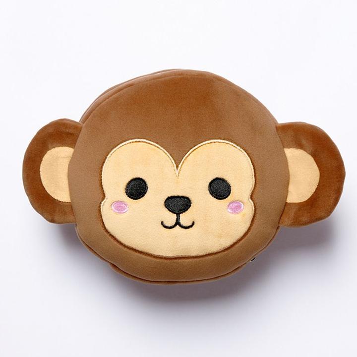 Immagine prodotto Puckator Cuscino da viaggio rotondo e maschera per gli occhi in peluche della scimmia Relaxeazzz