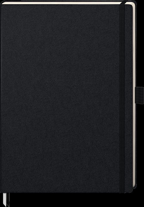 Immagine prodotto Taccuino KOMPAGNON A4 vuoto, copertina rigida nera 192 pagine (A4, Righe, Copertina rigida)