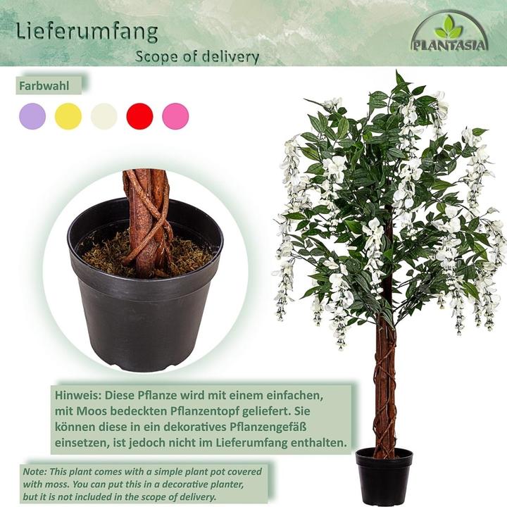 Image du produit Plantasia Arbre artificiel glycine jaune 120 cm (120 cm)