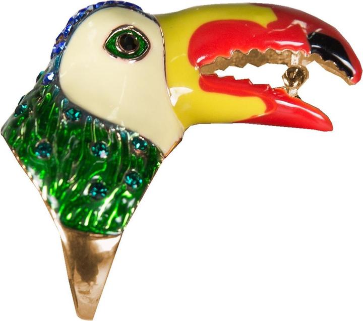 Uzurii Green Amazon Toucan Ring (One Size, 925 Silber)