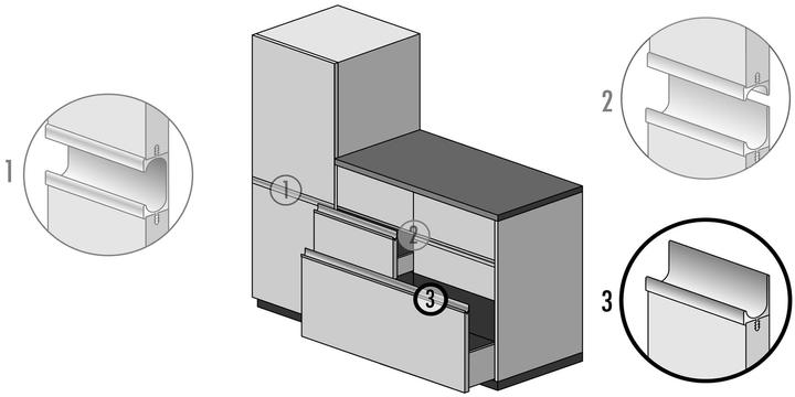 Actual product image Werkstarck Handle moulding profiles Fiona