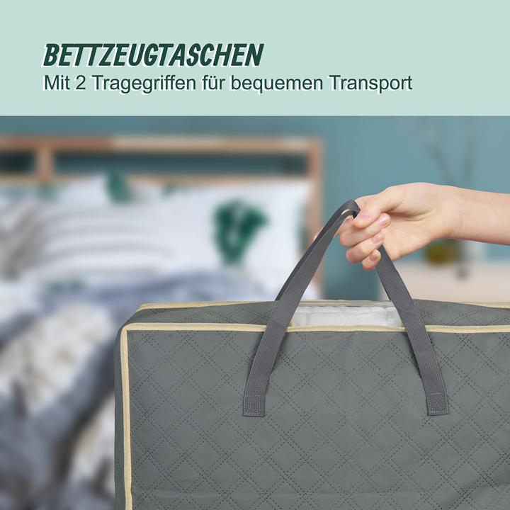 Image du produit Relaxdays 2x Bettdecken-Aufbewahrungstasche (60 x 44 x 25 cm)