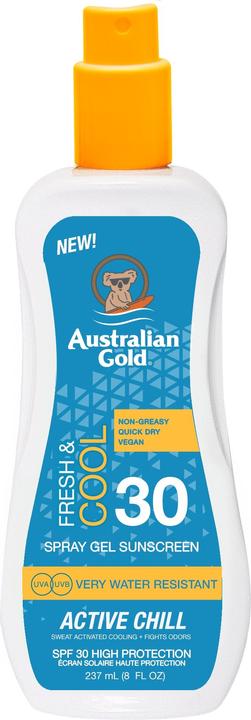 Immagine prodotto Australian Gold Gel spray Active Chill (Spray solare, Gel solare, SPF 30, 237 ml)