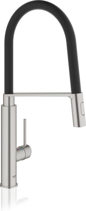 Grohe Robinet de cuisine avec bec flexible Concetto supersteel mat 31491