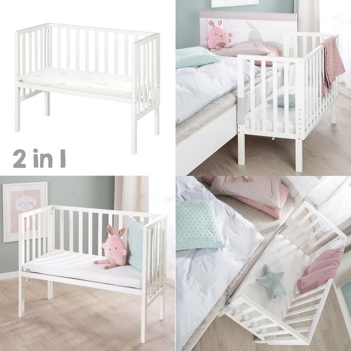 Produktbild Roba Beistellbett 2in1 mit Barriere + Matratze