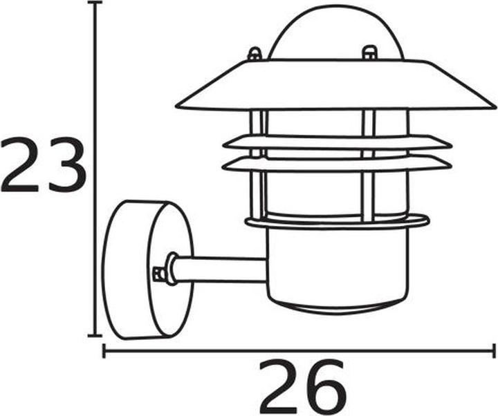 Produktbild Nordlux Blokhus, Wandleuchte, Verzinkt (60 lm, E27, IP54)