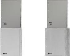 Image du produit Rexel HETZEL registres plastiques, numéros, A4, 1-52, PP, gris 52 parties, 0,11 mm, perforation :