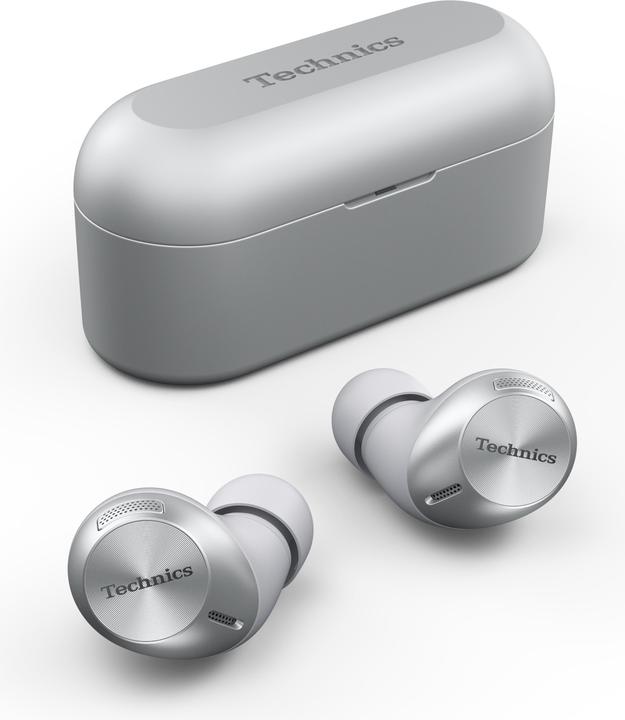 Produktbild Technics EAH-AZ40E-S Kopfhörer & Headset Kabellos im Ohr Calls/Music USB Typ-C Bluetooth Silber (25 h, Kabellos)
