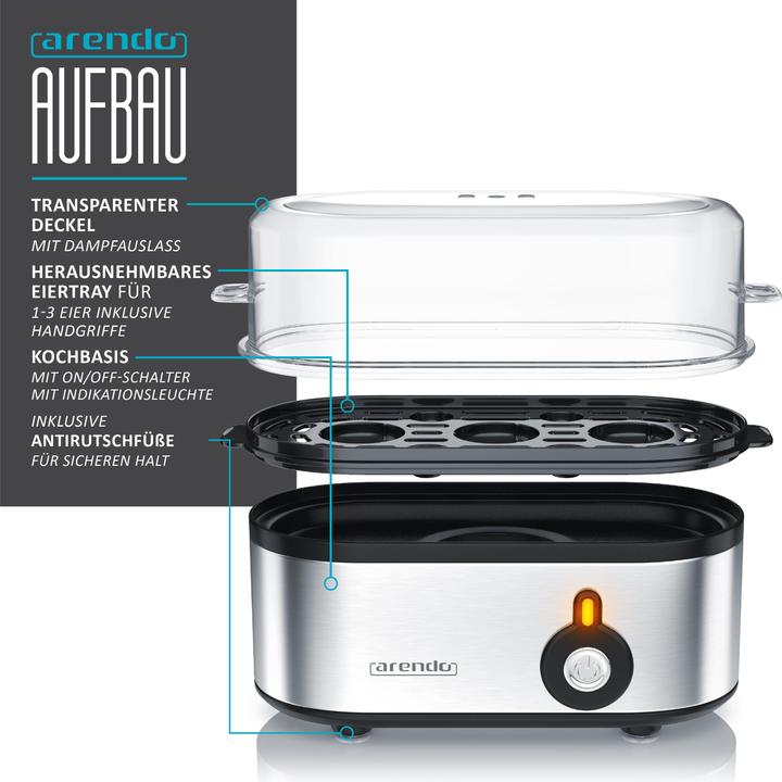 Actual product image Arendo Egg boiler 3-fold