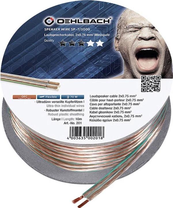 Actual product image Oehlbach SP7 (10 m, 0.75 mm²)
