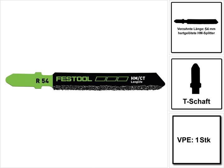 Actual product image Festool Jigsaw Blade R 54 G Riff