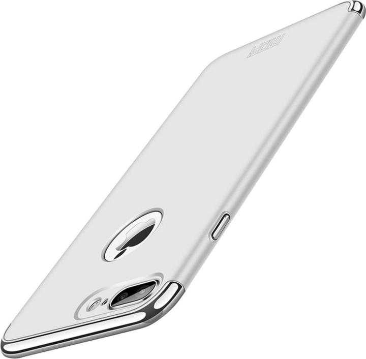 König Design Handy Hülle Schutz Case für Apple iPhone 7 Plus Bumper 3 in 1 Cover Chrom Silber (Apple iPhone 7 Plus)