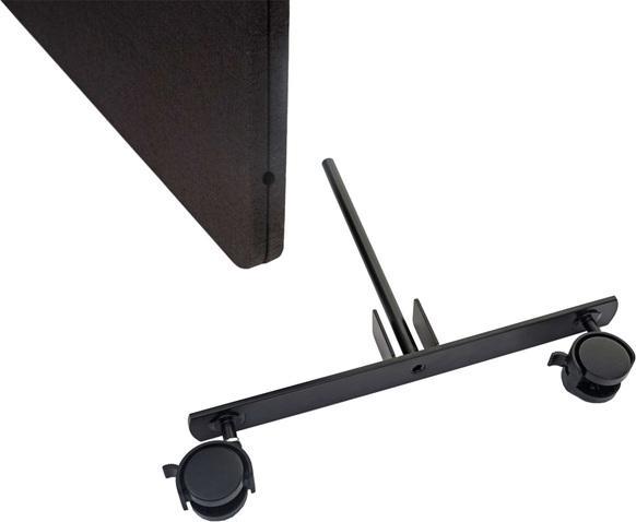 Produktbild Mendler Akustik-Trennwand, Büro-Sichtschutz Raumteiler Pinnwand, doppelwandig rollbar Stoff/Textil - 127x80c (127 x 80 x 39 cm)