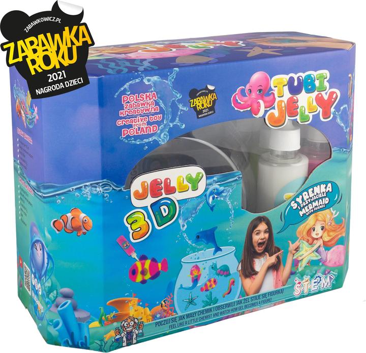 Productafbeelding Tuban 8 kleuren Tubi Jelly Set met klein aquarium - zeemeermin