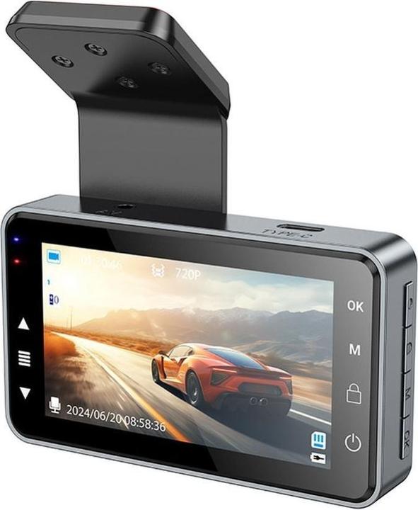 Immagine prodotto Hoco Headphone with microphone car recorder with display 3" 1280*720 / 30fps DV9 metal gray (Display integrato, Microfono incorporato, Visione notturna, HD)