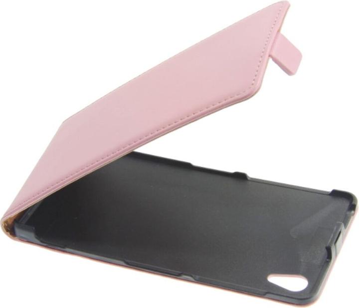 Productafbeelding OEM Slanke lederen Flip Case voor Sony Z2 roze (Sony Xperia Z2)