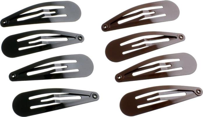Produktbild DailyGo Haarspange Click Clack metall 5 cm, braun (4 Stk.)