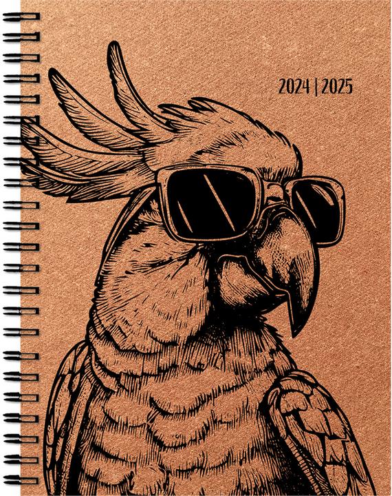 Image du produit Simplex Agenda scolaire Leather 24/25 500404.25 1W/2S 17M Kakadu ML 12x16.5cm (Allemand)
