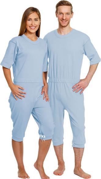 Actual product image Suprima Nursing overall short S unisex with back zip cornflower (Lavatory)