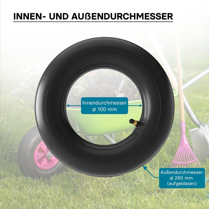 Produktbild Wiltec Standard Schlauch Reifen 3.00/3.5-4 90kg Ventil TR87 Schubkarre Sackkarre