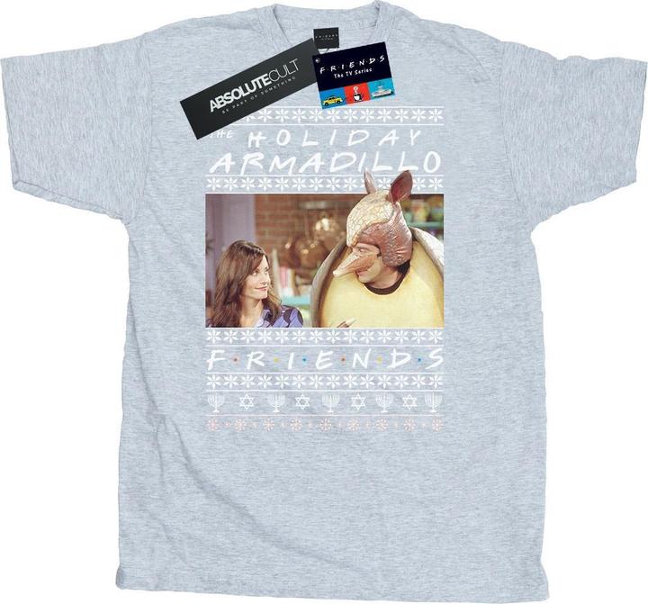 Actual product image Friends Mens Fair Isle Holiday Armadillo T-Shirt (XL)