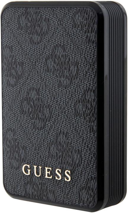 Guess Powerbank 18W GUPB10DP4GEGK 10000mAh czarny/black 4G Leather Metal Logo (10000 mAh, 18 W)