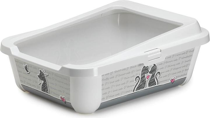 Yarro International Kuweta Trendy Pagaminta katė Baltoji katė (Cat litter tray open)