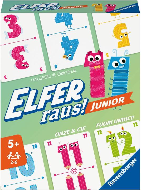 Productafbeelding Ravensburger 20947 Elfer Raus! Junior - kaartspel 2 - 6 spelers, spel vanaf 5 jaar voor kinderen (Frans, Duits)