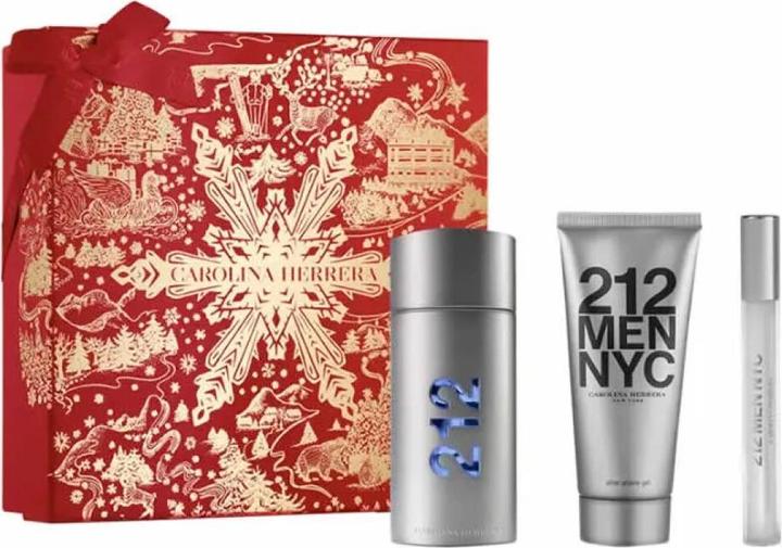 Produktbild Carolina Herrera C. HERRERA 212 MEN EDT. 100ML. + ASG 100ML. SP. + MINI 10ML. 3PCS. SET