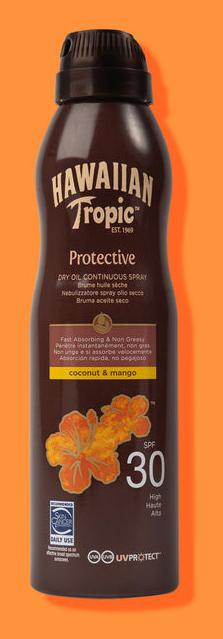 Actual product image Hawaiian Tropic Coconut & Mango Oil (Sun spray, SPF 30, 180 ml)