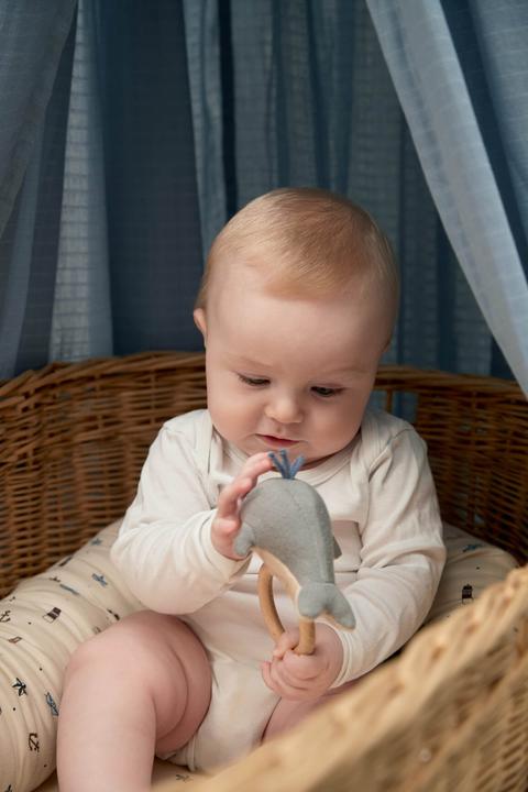 Actual product image Filibabba Activity toy - Willie the whale rattle Grey