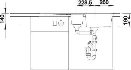 Actual product image Blanco Zia 6 S (Top-mounted sink, 50 cm, 100 cm)