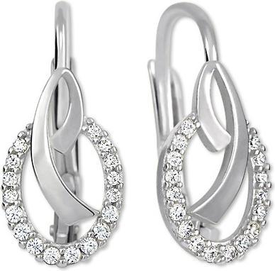 Brilio Fashion earrings made of white gold with crystals 239 001 00797 07