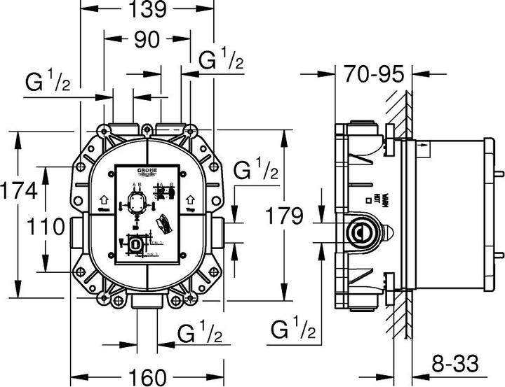 Produktbild Grohe Up Universal Thermostat RAPIDO T