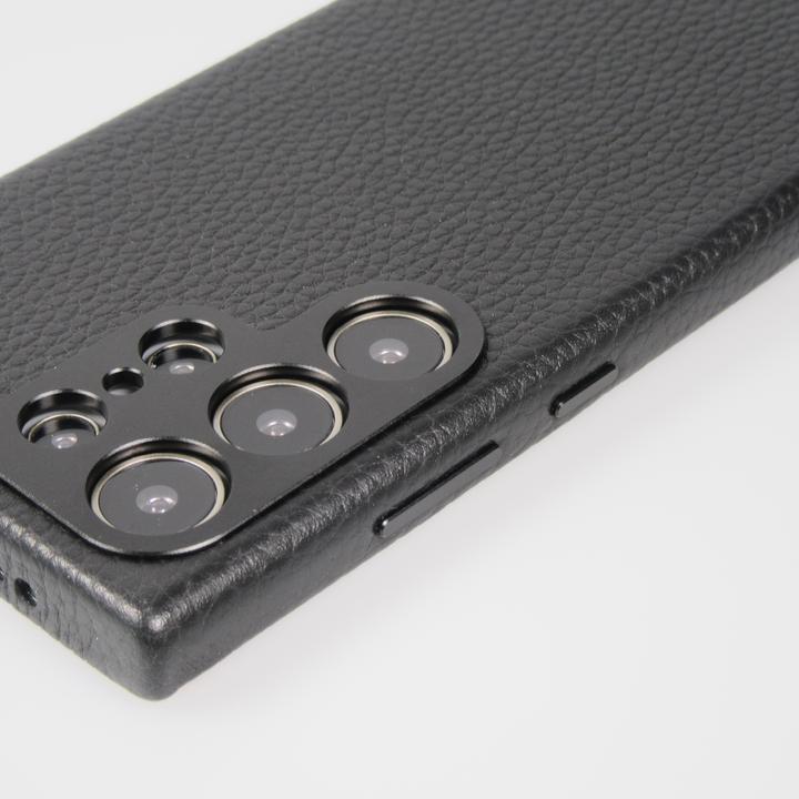 Produktbild PhoneLook Hülle Vollständig genarbtes Luxuskalbsleder mit Metallknöpfen und MagSafe (Samsung Galaxy S24 Ultra)