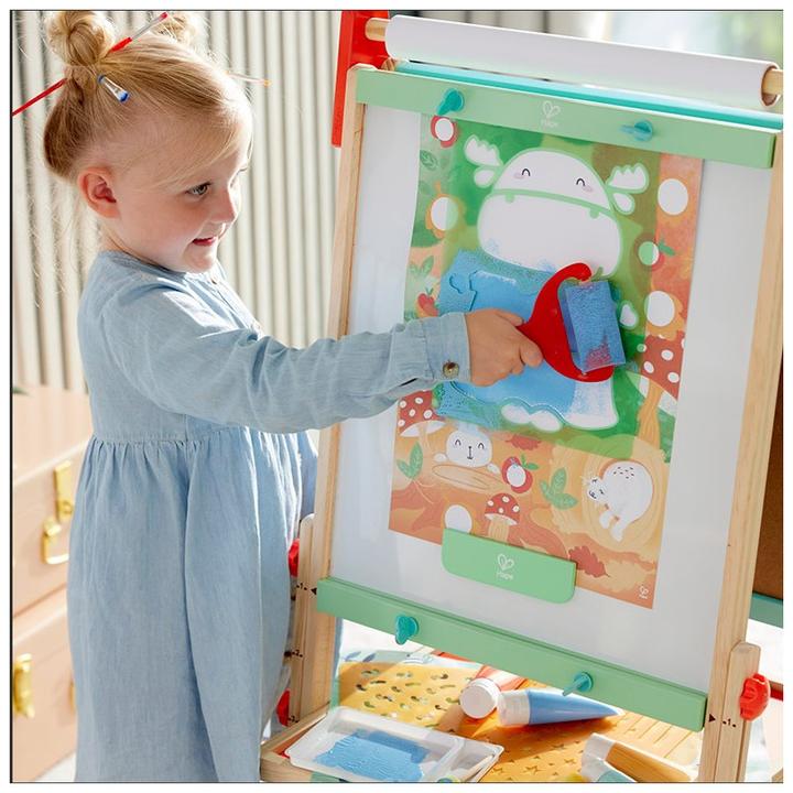 Actual product image Hape Painting fun with paint rollers and stencils