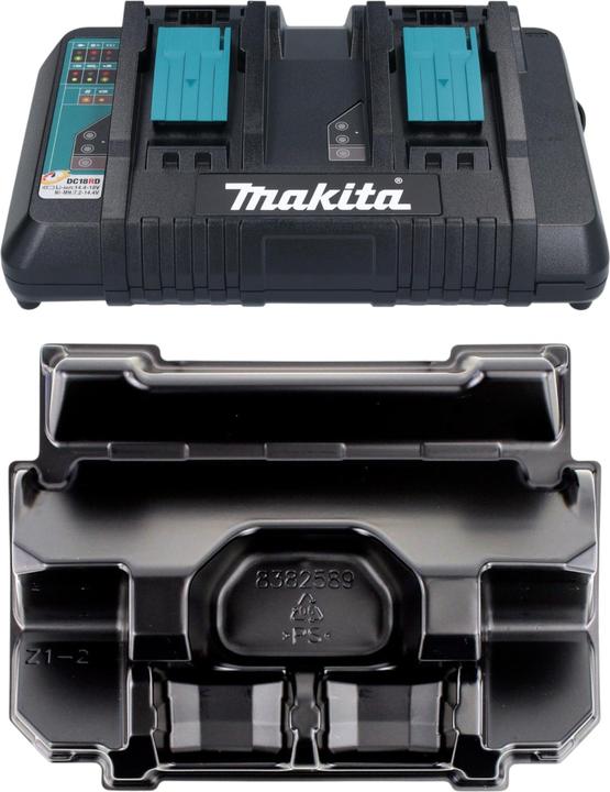 Image du produit Makita Chargeur DC 18 RD ZE 7.2V - 18V pour 2 batteries Li-Ion - chargeur double avec insert (18 V)