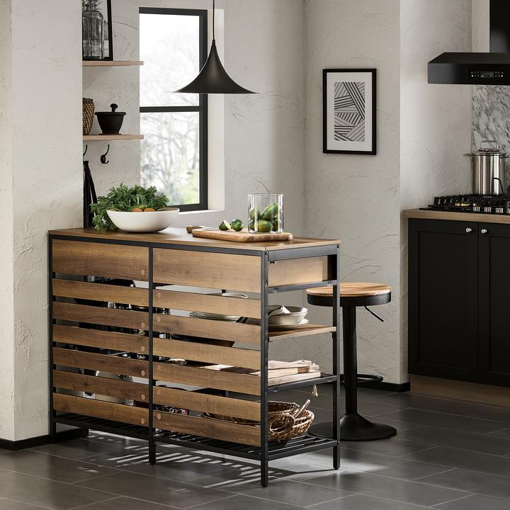 Image du produit SoBuy Ilot de cuisine Table de bar (120 x 45 x 91 cm)