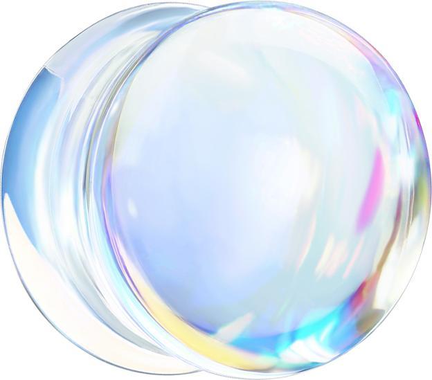 Produktbild Star Piercing Flared Plug irisierend aus Glas (ohne Messing, Glas)