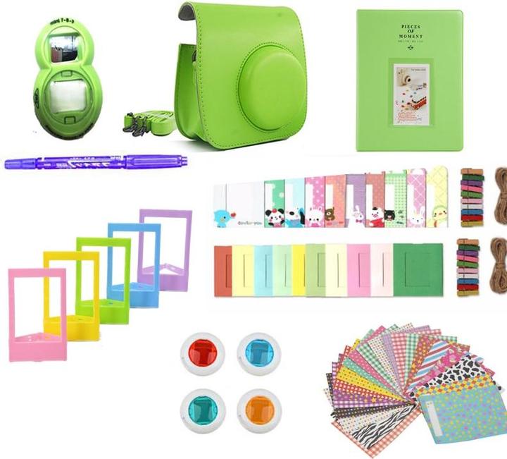 Produktbild JTI Zubehörset für Fujifilm Instax Mini 8/9 - Limettengrün (Kamera Zubehörtasche)