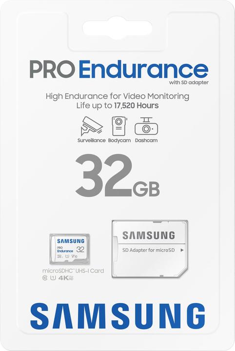 Actual product image Samsung PRO Endurance (32 GB, microSDHC, U1, UHS-I)