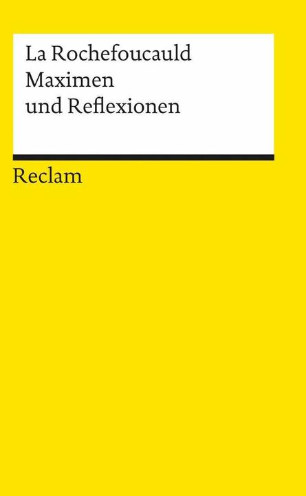 Produktbild Maximen und Reflexionen (Deutsch, La Rochefoucauld, Konrad Nussbächer, 1986)