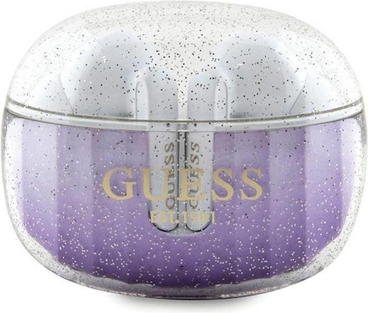 Produktbild Guess słuchawki Bluetooth GUTWSHDGKEEU TWS + stacja dokująca fioletowy/purple Glitter Gradient (4 h, Kabellos)