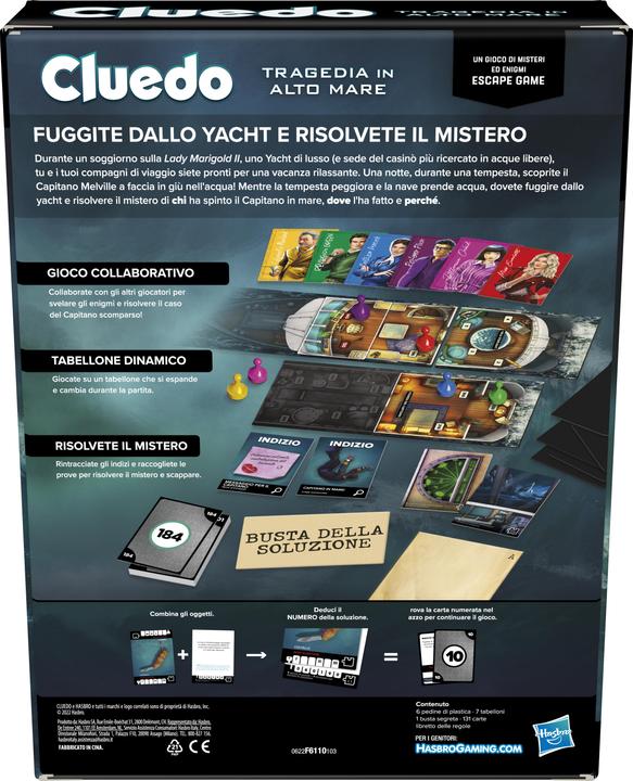 Actual product image Hasbro Gaming Escape Sabotage On The High Seas (Italian)